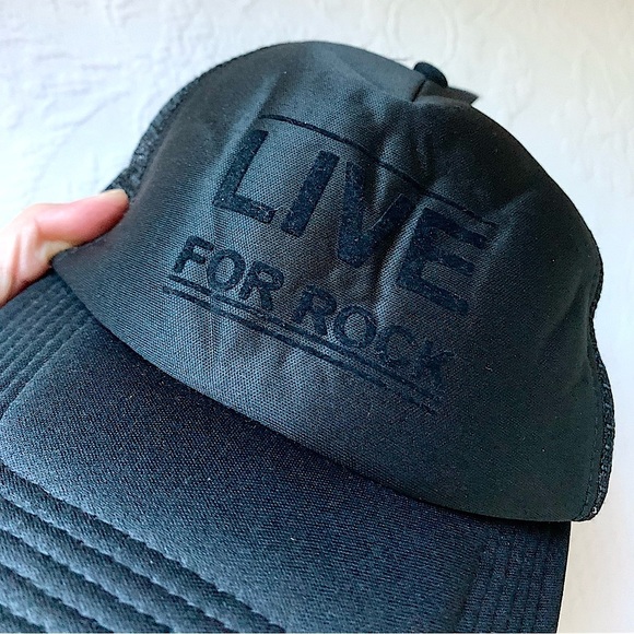 NEW Zara LIVE FOR ROCK Text Baseball Cap black NWT - Picture 2 of 9